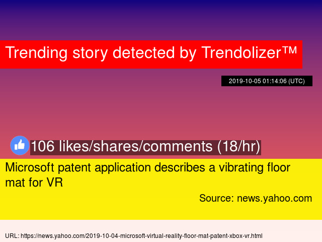 Microsoft Patent Application Describes A Vibrating Floor Mat For Vr